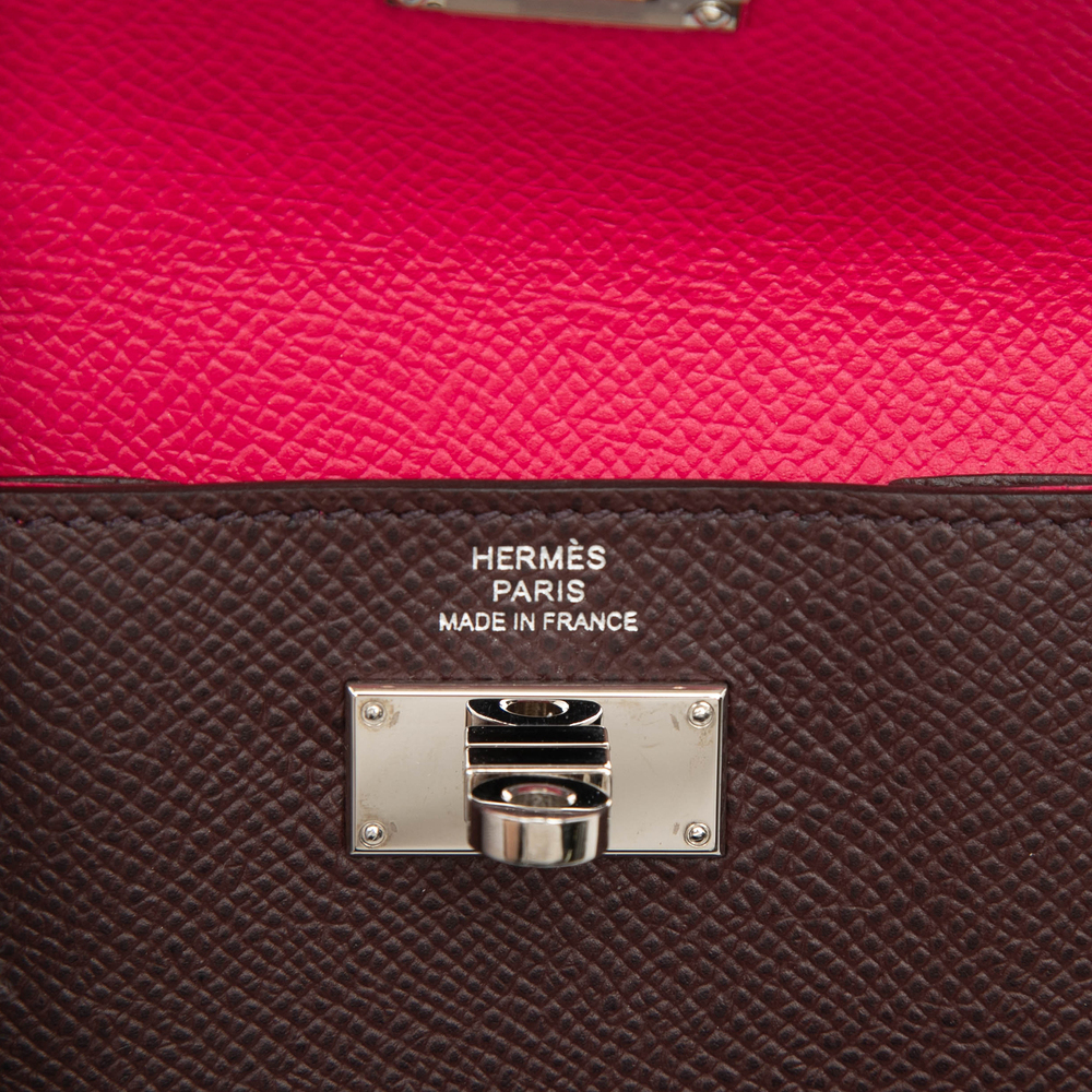 Pre-Loved Hermes Bicolor Epsom Kelly Pocket Compact Wallet - Picture 5 of 7